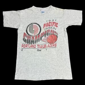 Vintage 1991 Portland Trailblazers Western Conference Champions Tee Shirt NBA S